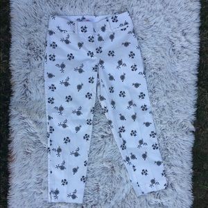 Loft Julie (Riviera) pant w/ navy/yellow flwrs